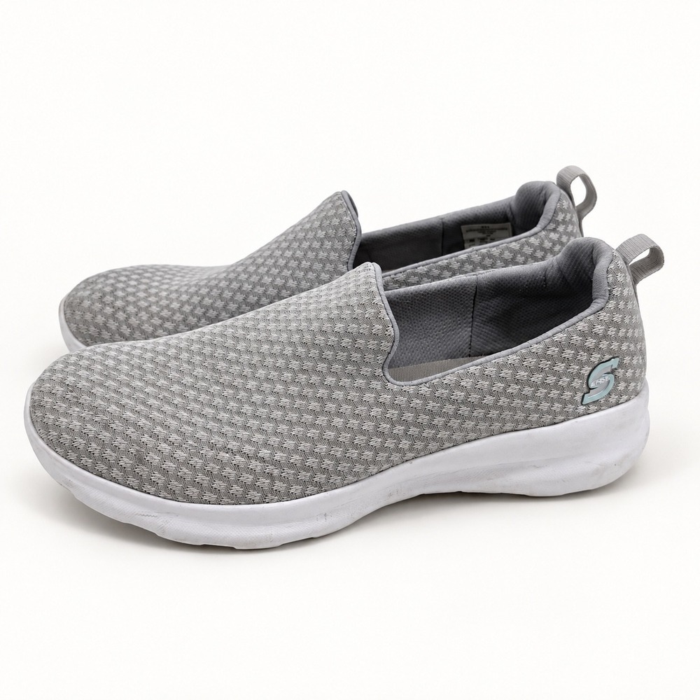 S Sport by Skechers Womens 9.5 Sneakers Slip On Gray Mesh Memory Foam Comfort